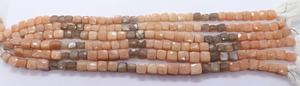 AAA Natural Multi Moonstone Faceted Cube Shape Beads 5.5-6.5 MM 3D Box <b>Gemstone</b> Beads 8 Inch Moonstone Beads Jewelry Making - Product Image 3