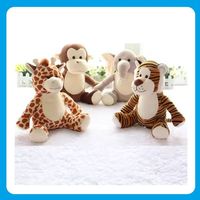 Peluche Éléphant Confortable et Mignonne, Super Douce, Écologique, en Forme de Dessin Animé, Gris Crème, en Position Assise, Cadeau pour Enfants