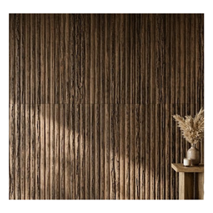 Azulejos de Porcelana con Diseño de Madera Acanalada Color Nogal Marrón de 600x1200mm, Acabado Mate, GVT PGVT, Azulejos Vitrificados para Piso y Pared, Madera de Lujo - Product Image 1
