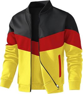 Blouson Bomber Unisexe à Blocs de Couleurs, Fermeture Éclair, Qualité Supérieure, Broderie Personnalisée du LOGO, Coupe Classique, Étiquettes Personnalisées - Product Image 5