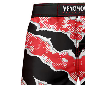 กางเกงขาสั้นชายสีแดงดำแบบถักเนื้อผ้าทึบ ยี่ห้อ Venomous เป็นมิตรต่อสิ่งแวดล้อม แห้งเร็ว ทรงสปอร์ต เอวยางยืด ความยาวปานกลาง - Product Image 4