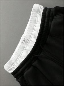 High Street Men's Baggy Wide Leg Straight Sweatpants <b>Elastic</b> Waist Breathable 100% Cotton Workout Gym Jogger <b>Trousers</b> Streetwear - Product Image 5
