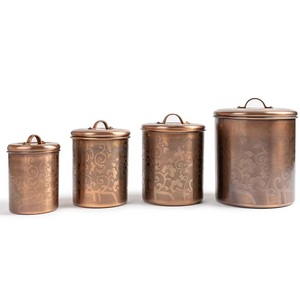 Antique Copper Canister <b>Storage</b> <b>Jar</b> <b>for</b> Food Species Dry Fruits <b>Storage</b> Container <b>Jar</b> Home Hotel Restaurant <b>Kitchen</b> Decoration - Product Image 1