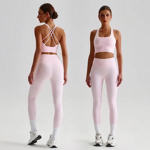 Ropa Deportiva de Alta Calidad para Gimnasio, Conjunto de Yoga de Dos Piezas de Secado Rápido para Mujer, Venta al Por Mayor - Product Image 1