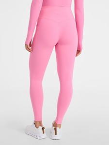 Leggings roses à taille haute sans couture, longueur intégrale, sportifs, tricotés, extensibles, pour femmes - Product Image 3