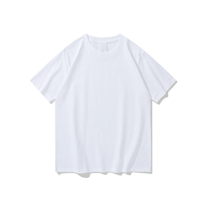 T-shirt d'été pour homme en polyester/rayonne tricoté à manches courtes, coupe ample unie, personnalisable avec logo, écologique, vente en gros - Product Image 2