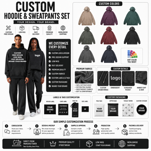 Custom Logo Autumn <b>Knitted</b> Heavyweight Streetwear Sportswear Tracksuit Jogger Men's Oversized Baggy Acid Wash Hoodies <b>Sets</b> Women - Product Image 5