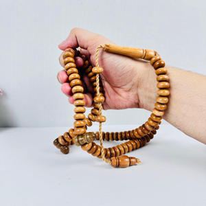 Misbah 100 perles polies de haute qualité, chapelet catholique personnalisé en bois de palissandre, prière pour usage religieux, antique - Product Image 4