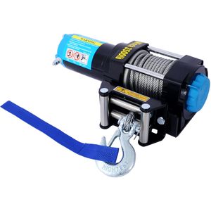 Treuil électrique 12 V 3500 LBS pour VTT/UTV avec câble en acier et télécommande sans fil, rouleau de guidage inclus - Product Image 6
