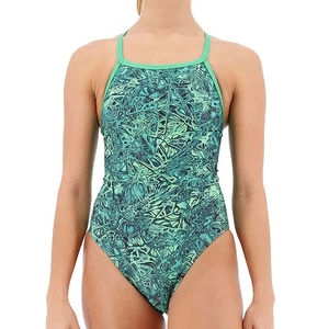 Maillot de bain une pièce pour femme, impression de logo personnalisée sur le devant, séchage rapide, respirant, écologique, fournisseur en gros OEM - Product Image 1