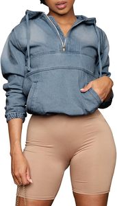 Crop <b>Hoodie</b> Everyday Wear Soft Fabric Breathable Comfortable Fit Lightweight Style <b>for</b> <b>Womens</b> Casual Outfit and Daily Use - Product Image 3