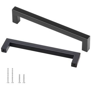 Set di 30 Maniglie Quadrate Sottili da 6,3 Pollici/160mm per Cassetti e Armadietti da Cucina, Moderne in Acciaio Inox e Ottone - Product Image 1