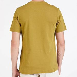T-shirt décontracté pour homme en jersey de coton vibrant jaune moutarde, coupe ajustée, 180 GSM, couleur unie, style urbain - Product Image 2