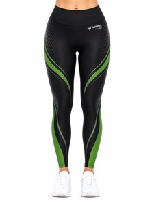 KAMPFER INDUSTRIES <b>Women's</b> High Waist Full Length <b>Leggings</b> Black <b>Green</b> Print Sporty Compression Fitness Wear With OEM 2026 - Product Image 1