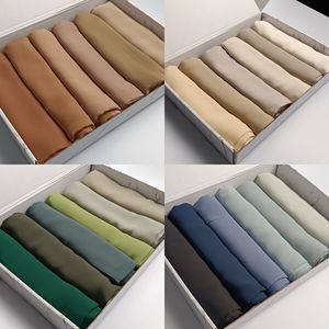 Women's Lightweight Solid Colours Hijab Polyester Long <b>Scarf</b> All Seasons Daily Wear Fashion Shawl - Product Image 2