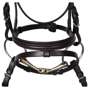 Bridon en cuir personnalisé, style selle anglaise traditionnelle, design durable et élégant, bridon d'équitation personnalisé OEM - Product Image 4