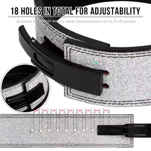Ceinture de musculation en cuir véritable, imperméable, respirante, légère, réglable, robuste et polyvalente - Product Image 3