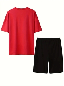 Ensemble T-shirts et shorts d'été pour hommes, personnalisable avec logo, 100% coton biologique, streetwear, impression numérique, prix de gros fabricant - Product Image 6