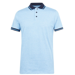 Camisa de Manga Corta para Hombre con Ribete en Contraste, Corte Regular Informal, Ropa Deportiva para Golf y Tenis, Transpirable, Top de Verano, Suave, Poliéster/Algodón - Product Image 2