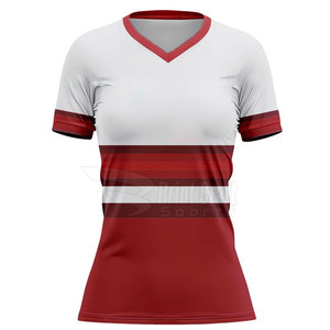 Nouveauté Chemises de softball à col en V imprimées avec logo Tissu 100% polyester Chemises de softball à col en V - Product Image 5