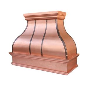 Campana Extractora de Cobre de Lujo, Cubierta de Ventilación para Cocina con Diseño Martillado, Chimenea Metálica Decorativa Hecha a Mano, Mejora Moderna para Interiores - Product Image 1