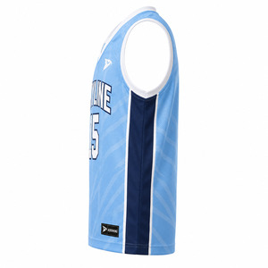 North Carolina Basketball Jersey Men's Sleeveless V-Neck Tank Top Sublimated Moisture Wicking 100% Polyester <b>Athletic</b> Fit - Product Image 4