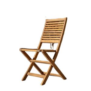 เก้าอี้ทานอาหารทันสมัย ทำจากไม้สักแท้คุณภาพสูง สีธรรมชาติ สำหรับใช้ภายในหรือภายนอกอาคาร - Product Image 3