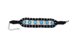 Handcrafted 18K Solid Gold Rhodium Plated Multi <b>Gemstone</b> & Zircon Diamond Trendy <b>Bracelet</b> for Wedding & Party Occasions - Product Image 1