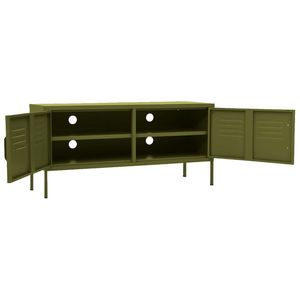 Mueble para TV de Acero Verde Oliva para Sala de Estar, 41.3 pulgadas x 13.8 pulgadas x 19.7 pulgadas - Product Image 6