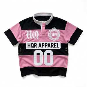 Camiseta de Manga Corta Roja y Negra para Hombre HQR APPAREL, Corte Regular, Estilo Urbano, Estampado Digital Sólido, Algodón Transpirable - Product Image 4