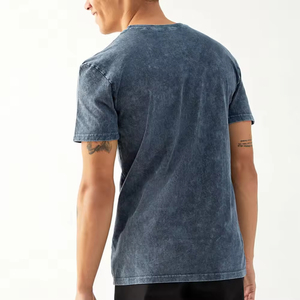 High Quality Wholesale Men's Oversize <b>Polyester</b> <b>T</b>-<b>Shirt</b> Heavyweight Asid Washed Streetwear With Solid Pattern Acid Wash <b>T</b>-<b>Shirts</b> - Product Image 4
