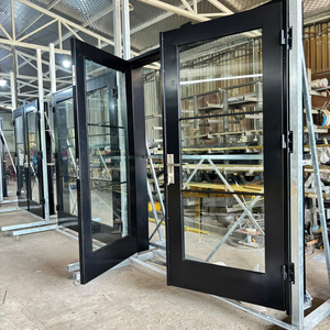 Modern Wrought Iron Entry Door Iron Front Door with Security Lock System and Decorative Glass Panel Design Features and Projects - Product Image 2