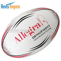 Ballon de rugby promotionnel en caoutchouc synthétique durable, logo entièrement personnalisable, idéal pour les événements d'entreprise, la promotion sportive
