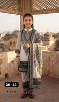 Salwar Kameez traditionnel pour filles, en coton, imprimé floral, coupe ample, longueur cheville, K-3030, Inde, Pakistan, vêtements décontractés