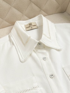 Camisa Corta de Lino para Mujer VENTA Vietnam VIVI KA Lino / Algodón Cuello Clásico Corte Automatizado - Product Image 4
