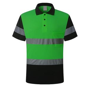 Polo respirant haute visibilité à manches courtes, réfléchissant, pour le travail, imperméable, protection incendie, sécurité - Vente en gros usine - Product Image 2