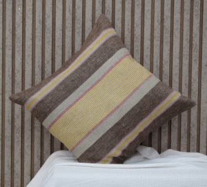 Funda de Cojín Decorativa de Lino 100% Puro, de Lujo, Cuadrada, con Múltiples Rayas, Orgánica y Ecológica, para Uso en el Hogar y Hoteles - Product Image 2