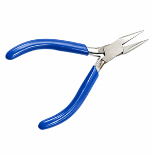 Pince à bec effilé en acier inoxydable avec poignée bleue pour la fabrication de bijoux et le cintrage de fils DIY - Product Image 6