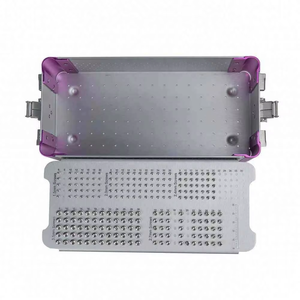 Boîte de stérilisation manuelle en acier inoxydable pour instruments chirurgicaux orthopédiques, ensemble réutilisable pour arthroscopie, certifié CE - Product Image 1