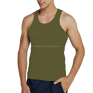 New 2024 Custom Made OEM OEM Custom Print Plus Size Gym Tank <b>Top</b> Oversized <b>Men</b> 100% Cotton Stringer <b>Men's</b> Tank <b>Tops</b> With logo - Product Image 3