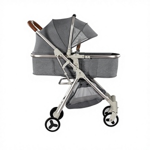 wholesale Lightweight Portable Seat Sleeper Convert One Hand Folding One Link Brake Luxury Design 3 in 1 Aluminum Baby Stroller - Product Image 1