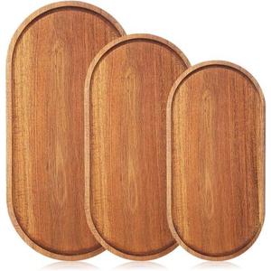 Modern Wooden Serving <b>Tray</b> With Smooth Finish For Coffee Tea Snacks And Dining Table Presentation - Product Image 1