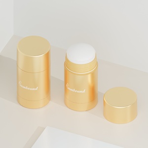 Manufacturer Gold Electroplated PP <b>Plastic</b> Cap Custom Eco-Friendly 75G Deodorant Stick <b>Tubes</b> For Solid Deodorant Cosmetic - Product Image 2
