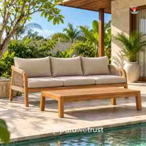 Modern Outdoor Solid Teak Wood Coffee <b>Table</b> Rectangular Slatted Garden Patio <b>Table</b> for Villa Hotel Resort Poolside Furniture - Product Image 6