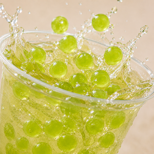 Green Apple <b>Popping</b> <b>Boba</b> Bursting <b>Boba</b> Juice Balls Bubble Tea Topping Fruit Tea Ingredients Wholesale Manufacturer - Product Image 4