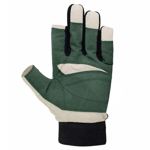 Gants de sécurité en cuir synthétique pour l'entraînement au football, antidérapants, protection UV, design à 2 doigts coupés, couleur et logo personnalisés - Product Image 3