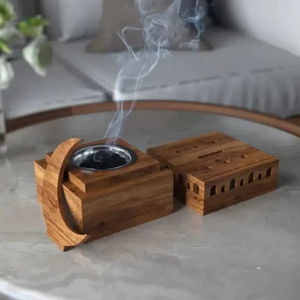 Quemador de Incienso de Madera de Tamaño Mediano, Diseño Premium, Quemador de Incienso de Resina y Madera, Quemador de Incienso Personalizado, Porta Incienso de Uso Regular - Product Image 1