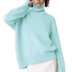 Suéter de Cuello Alto de Punto Grueso con Logotipo Personalizado de Fábrica Directa de Bangladés, Nuevo, de Manga Larga, con Dobladillo Alto y Bajo, Top Moderno - Product Image 1