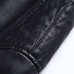 New Design Casual Winter Sheep Leather Jacket Zipper Front Stand Collar Washed Finish High Quality Smooth Texture Breathable - Product Image 3