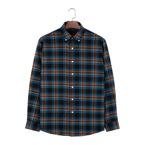 Camisas de Franela a Cuadros de Manga Larga para Hombre, con Botones, Manga Completa - Product Image 1